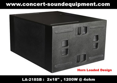 Line Array Sound System / 2x18" Horn Loaded 4ohm 1200W Subwoofer For Concert And Living Event